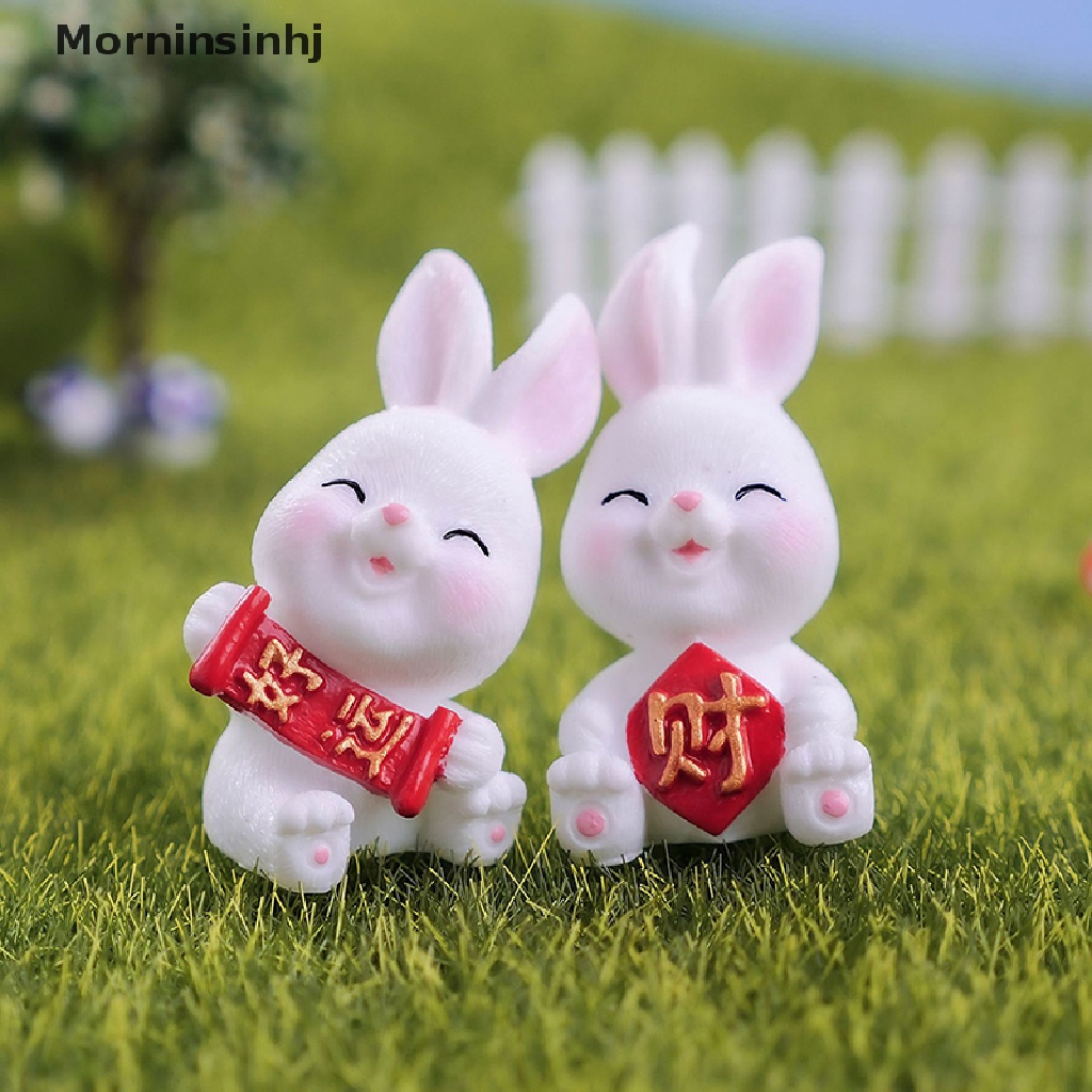 Mornin 1xminiatur Lucu Imlek Shio Kelinci Lanskap Mikro Rumah Boneka id