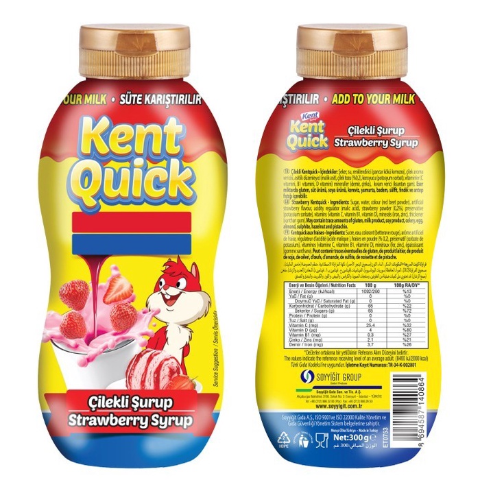 

Sirup Kent Quick Strawberry Syrup 300ml