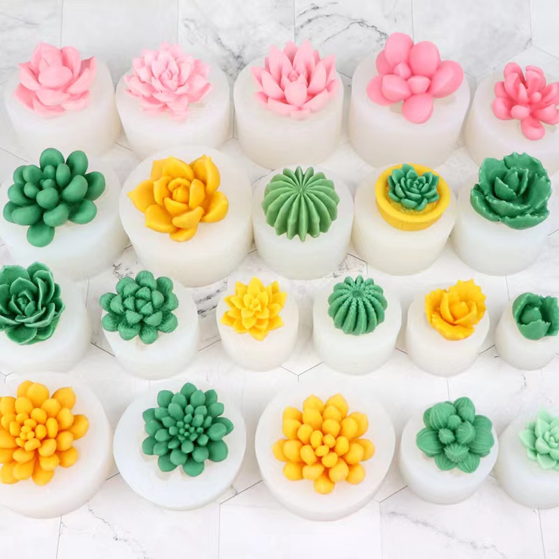 Silicone Mold Human Body Cactus Succulent Love Tingkat Muffin Feather Biscuit Strawberry - Cetakan Silikon Lilin Resin Coklat bentuk Badan Manusia Kaktus