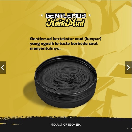 GENTLEMUD Hair Clay Mud BPOM 100gr Original