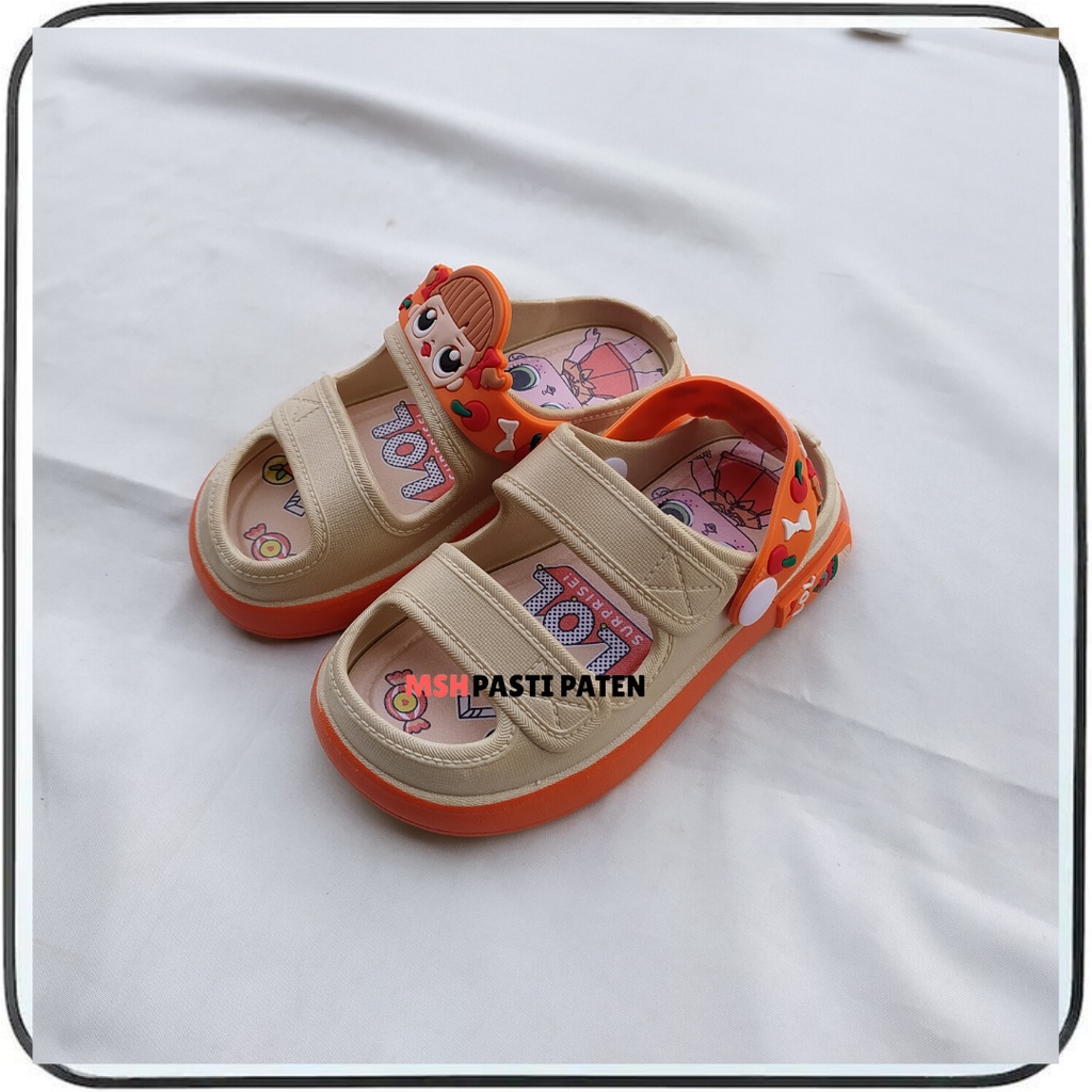 Sandal Anak Perempuan Import Motif LOL Size 24-29