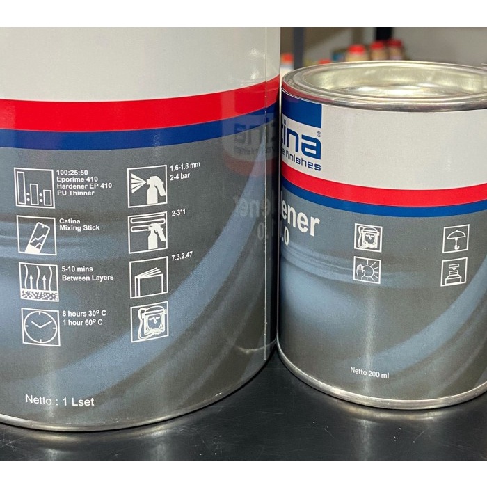 Epoxy Catina Primer Filler Epoxy 2K Catina Epoprime 410 GREY +Hardener