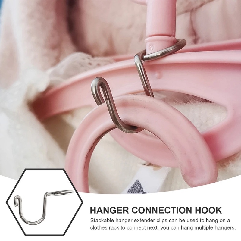 [Unggulan] Stackable S-type Hanging Pegs Strong Bearing Drying Rack Anti-slip Handbag Topi Kunci Rak Lemari Hemat Tempat Organize Tool Gantungan Baju Kait Sambung