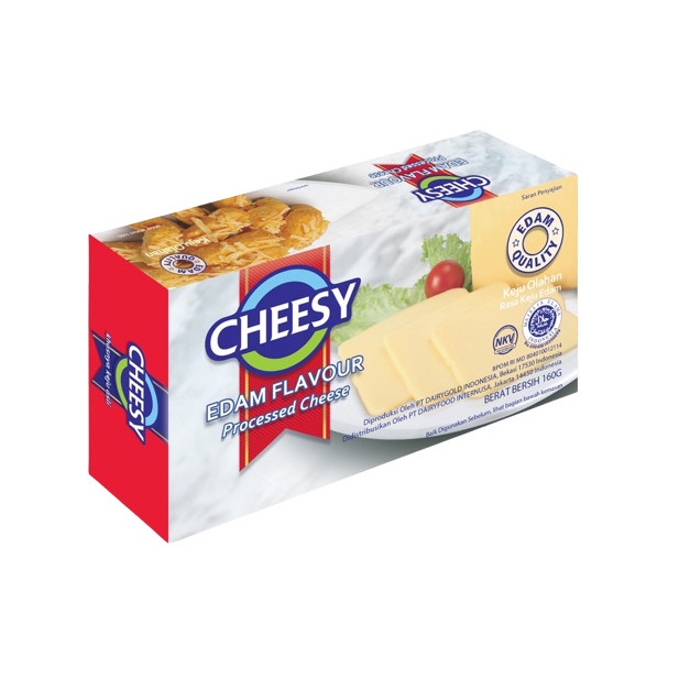 

Cheesy Edam Flavour Processed Cheddar Cheese Keju Cheddar Olahan 160gr