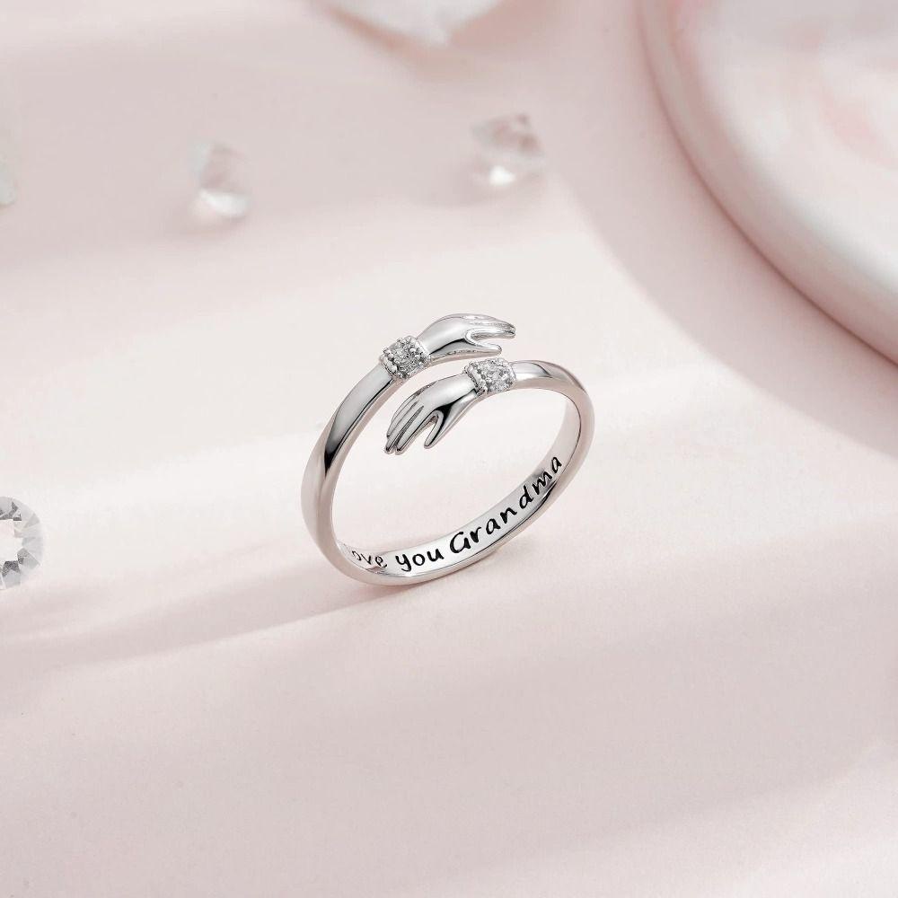 Needway   Hug Rings Minority Adjustable Fashion Hadiah Teman Terbaik Hadiah Hari Valentine Cincin Pasangan Perhiasan Gaya Korea