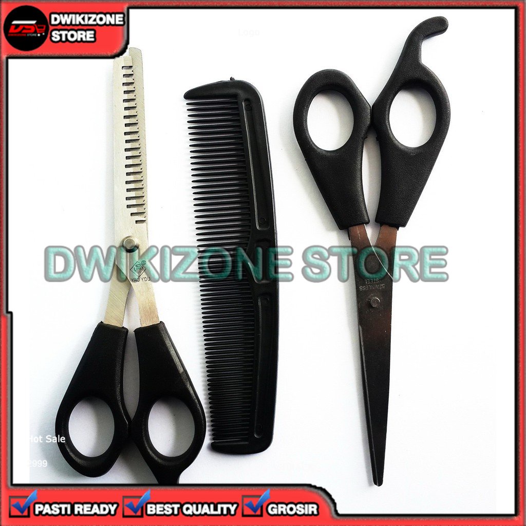 [GROSIR] ALAT GUNTING POTONG RAMBUT SET 3 PCS HAIR STYLING CUKUR