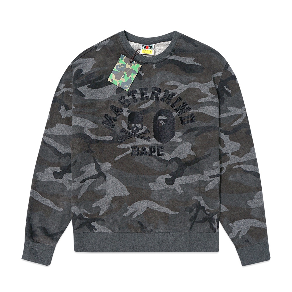 A Bathing Ape X Mastermind Camo Sweatshirt Grey