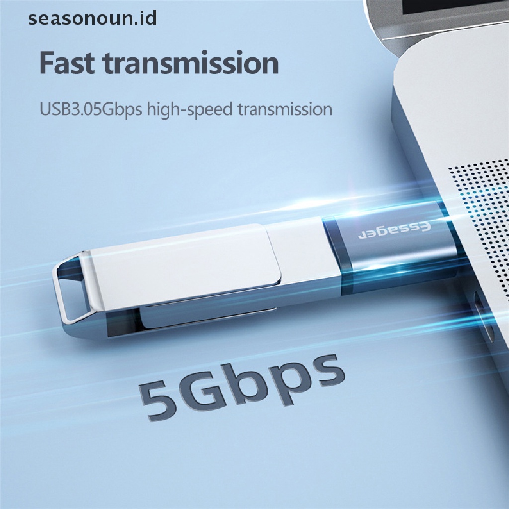 Seasonoun Adaptor OTG Ponsel Tablet Sambung Ke USB Flash Disk Adapter USB 3.0 Type-c OTG Adapter Tipe c USB USB Female To Type-c Male Converter.