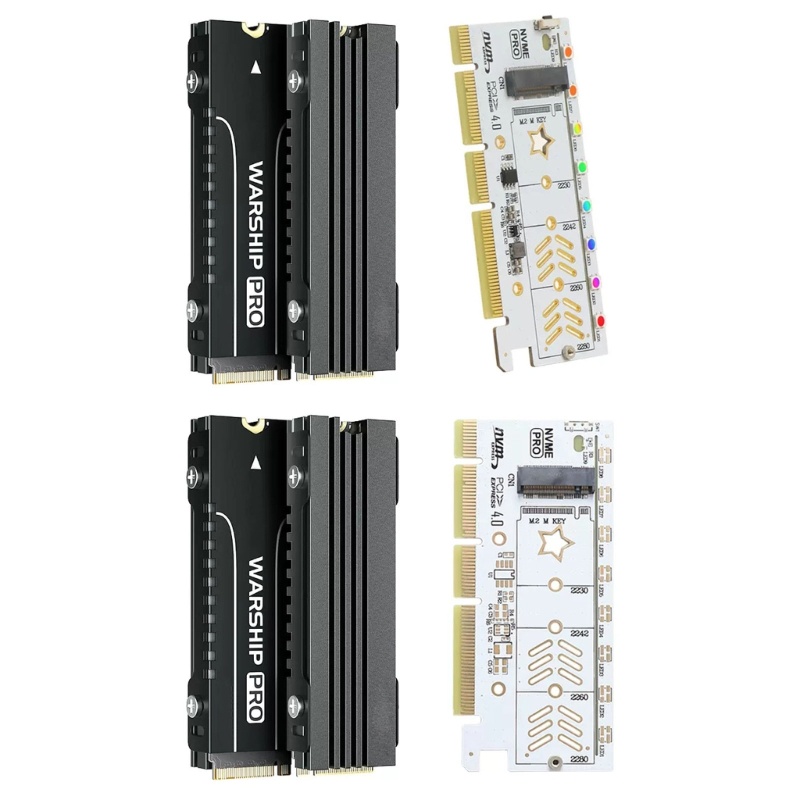 Btsg M.2 2280kunci Nvme SSD Ke PCI-e 4.0 Gen4 Adapter Kartu PCIE X16 Dengan Heatsink Case