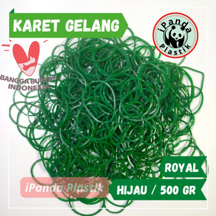 Karet Gelang Besar Royal 500 gram - Hijau