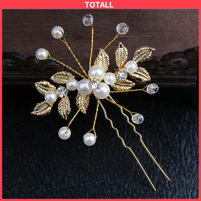 COD Hairpin Tusuk Konde Hairpiece Hiasan Sanggul Rambut Aksesoris Pengantin Bridal Wedding-Totall