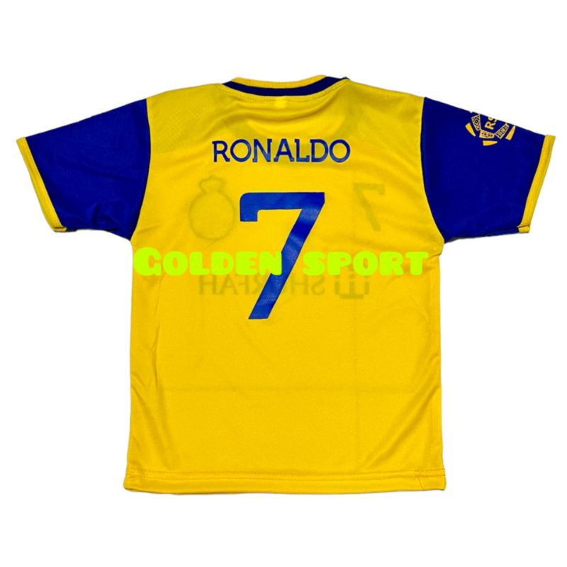 STELAN BAJU BOLA ANAK AL NASSR TERBARU DAN TERMURAH/JERSEY BAJU BOLA ANAK RONALDO