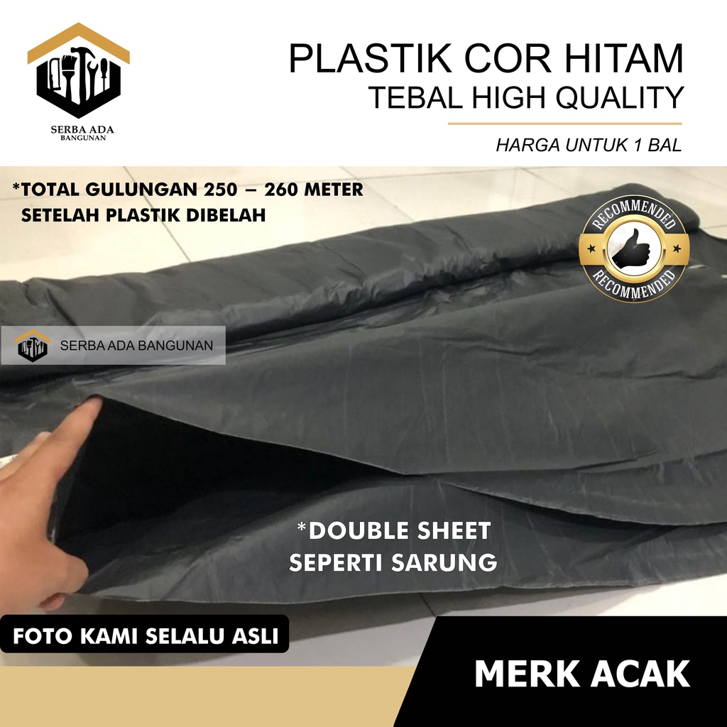 PLASTIK COR HITAM BUTEK SUPER TEBAL KUAT HARGA PER BAL 24-26 KG MURAH Plastik Bal Hitam Besar Jumbo