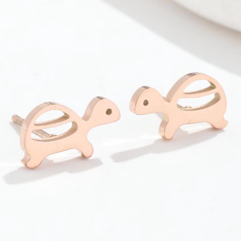 Anting Kura-Kura Lucu Stainless Steel Turtles Stud Earring Hewan Kecil Ear Studs Untuk Wanita Gadis Perhiasan Hadiah
