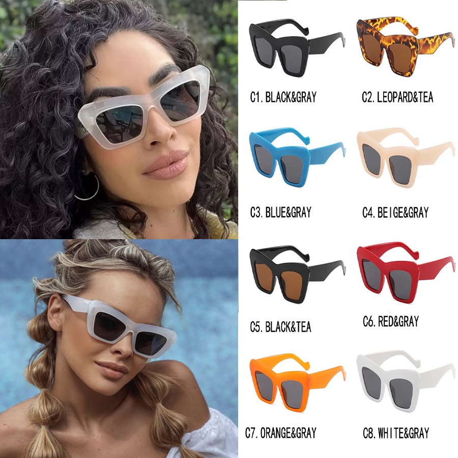 [COD] Kacamata Murah Wanita Mewah Cat Eye Bingkai Tebal Anti Radiasi Original Kaca Mata UV400