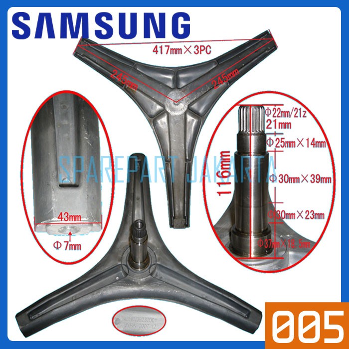 Segitiga drum mesin cuci Front Loading Samsung 005