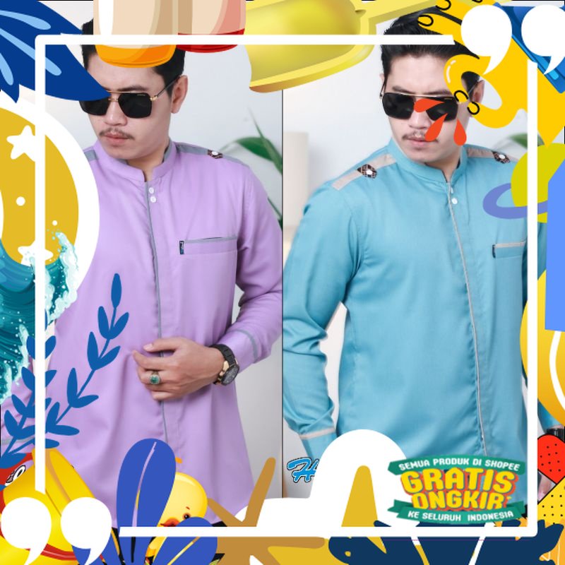 Super Mewah / Kemeja Koko Original HILWA Seragam Hadroh Lengan Panjang Pria Dewasa Matt Katun Toyobo