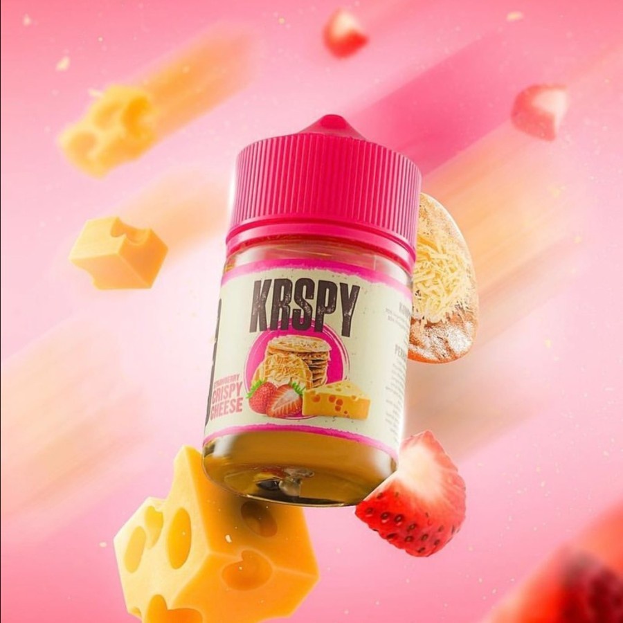 FREEBASE KRSPY V2 STRAWBERRY CRIPSY CHEESE 60ML 100% AUTHENTIC