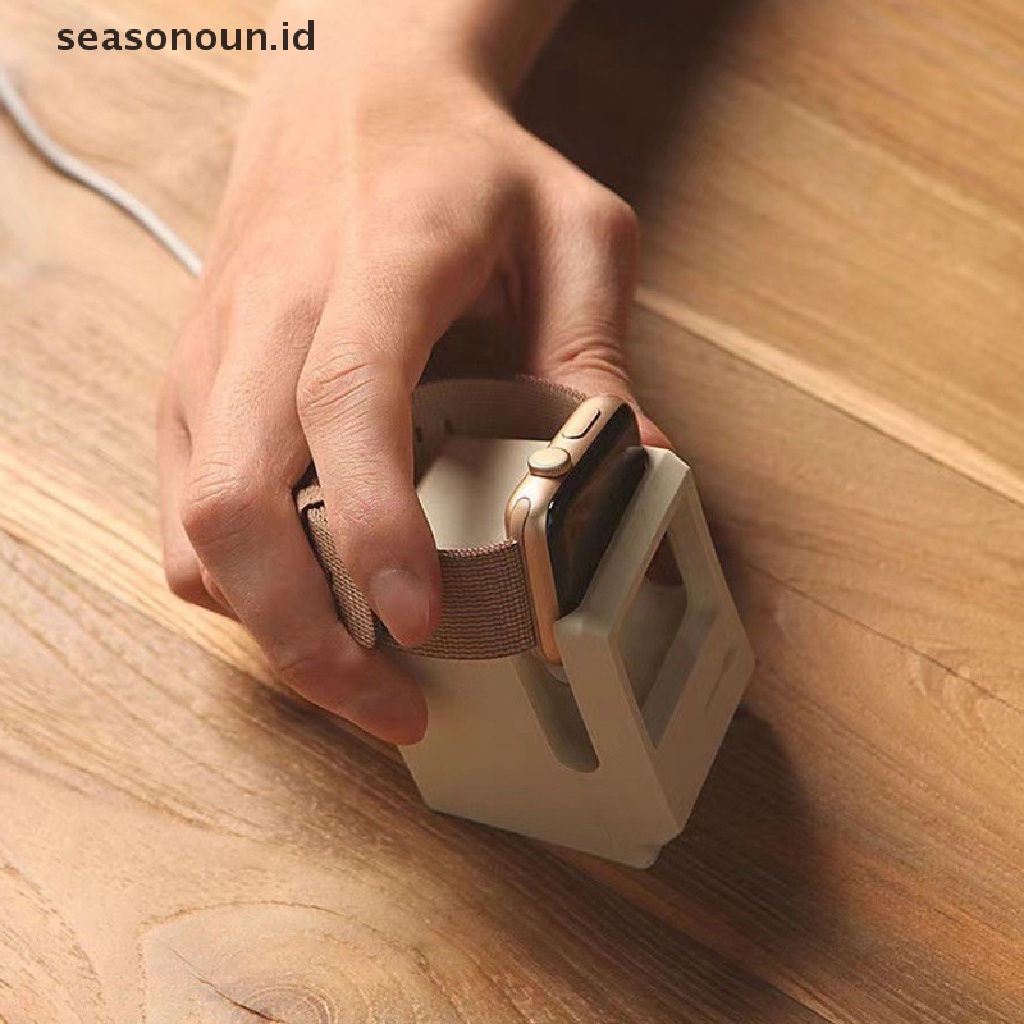 Seasonoun Silicone Stand Watch Charging Dock Holder Retro Dasar Tepuk Komputer.