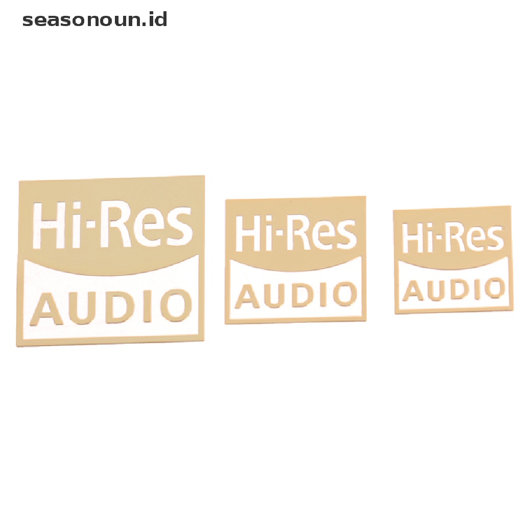 Seasonoun 5PCS SONY Hi-res AUDIO Gold Standard Sound Stiker Metal Bersertifikat Earphone.