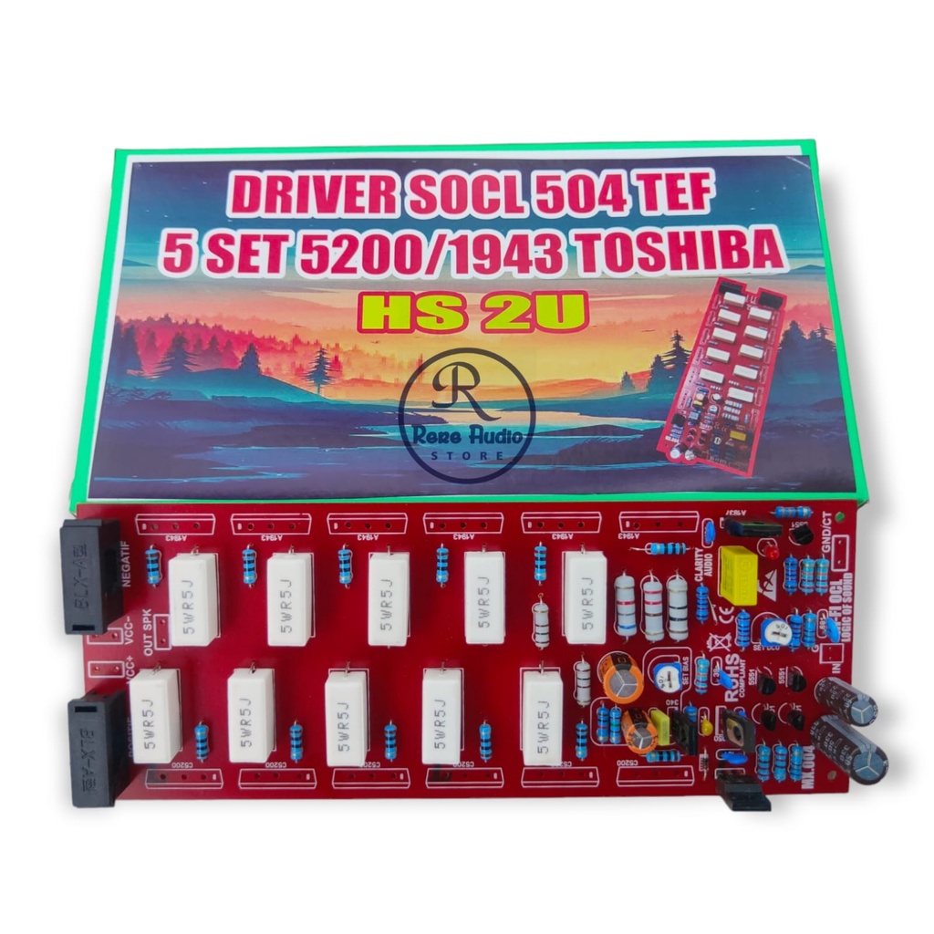 Driver Power Amplifier SOCL 504 / 500 Watt TEF + PCB Final 5 set Final 2U