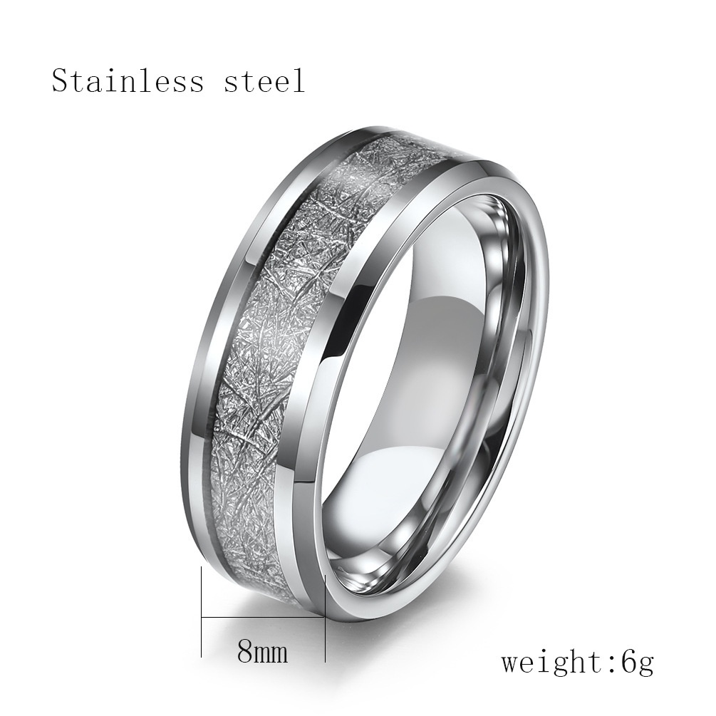 Cincin Temperamen Sederhana Untuk Pria Rime Halus Motif Daun Rings Perhiasan Aksesoris Harian