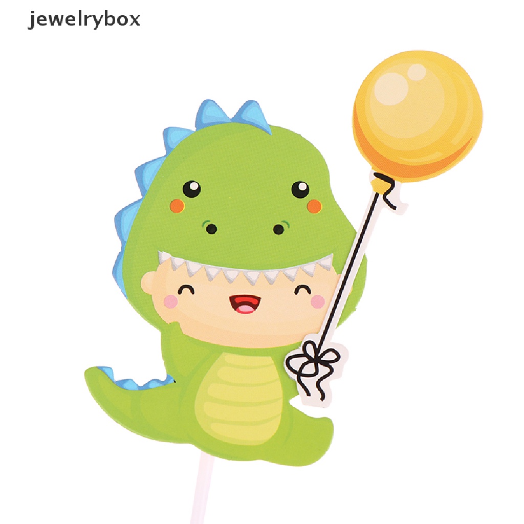 [jewelrybox] 1set Topper Kue Ulang Tahun Dinosaurus Hutan Dekorasi Kue Dino Perlengkapan Pesta Butik