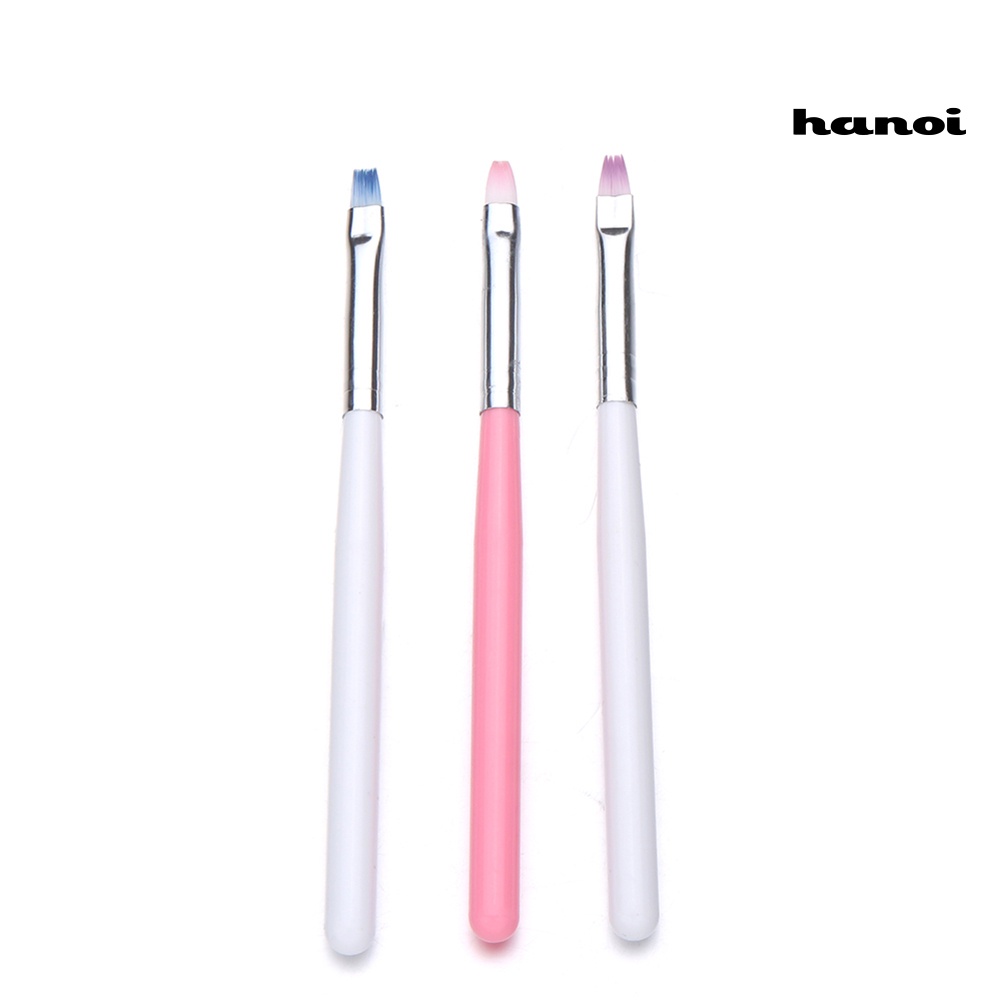 Hi * Kepala Datar Polandia Lukisan Menggambar Nail Art Brush Pen DIY Manicure Alat Kecantikan