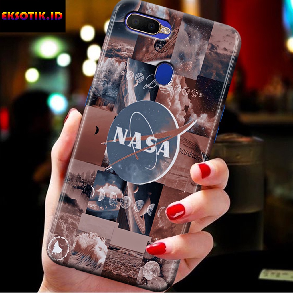 CUSTOM Case Glossy Oppo A5s A12 A11k A7 MOTIF NASA
