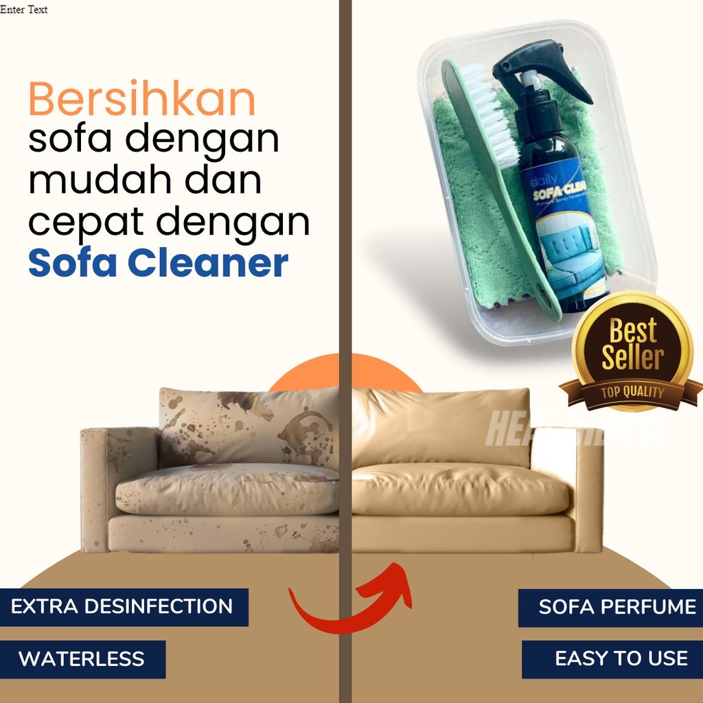 Pembersih Sofa Daily Sofa Cleaner Paket Pembersih Sofa Kain Fabric Kasur Karpet Serbaguna