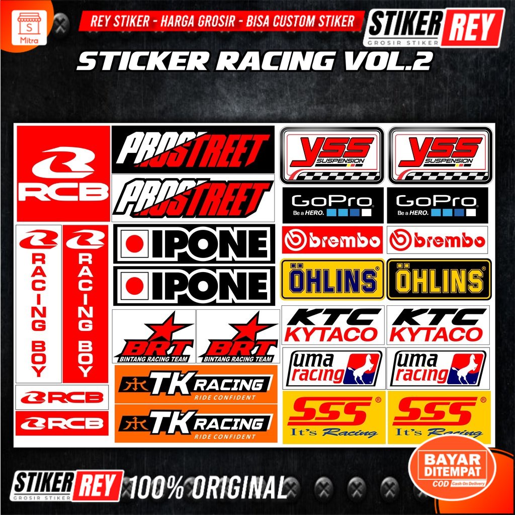 STIKER PACK RACING  ISI 25pcs/27pcs Stiker Racing Stiker Motor Sticker Motor balap