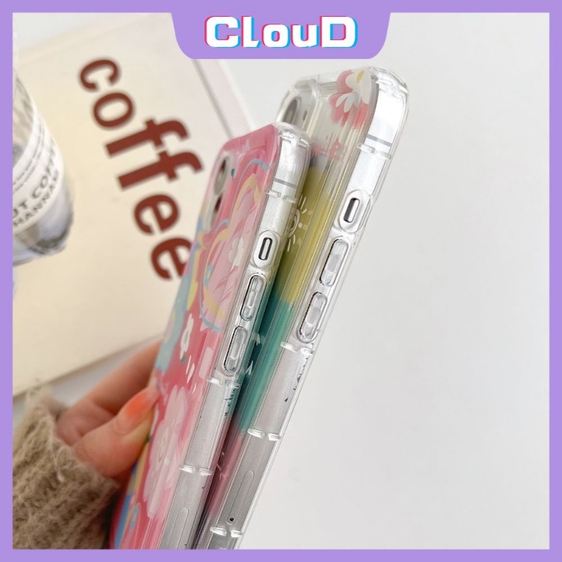 Ins Korea Fresh Watercolor Flower Case Untuk Redmi A1 10A 10 9T 9C NFC 9A Redmi Note 10 10s 11s 9 11 Note9 Note10 Note10s Note11 Senyum Lucu Lembut Tpu Shockproof Airbag Cover