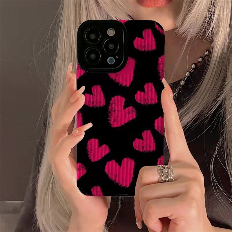 [Kulit Domba] City Girl Pin Love Soft CASE Untuk IPhone 6S 7plus8 Plus X XS XR XS Max 11 13 12 14 PRO Max 14 Plus 12 13 Kamera Mini Melindungi Casing Ponsel Fashion Wanita
