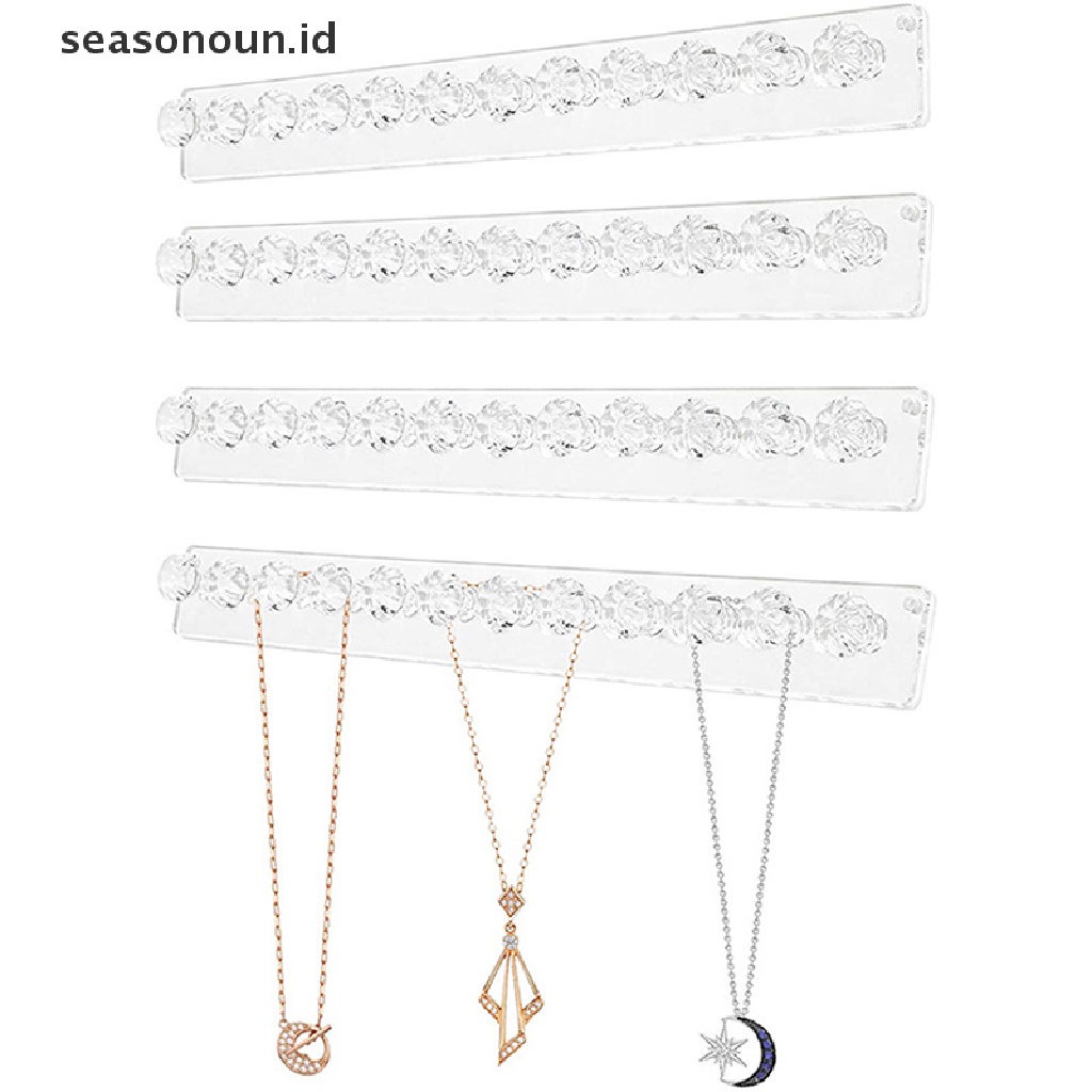 Seasonoun 12in1 Perekat Tempel Hiasan Dinding Penyimpanan Kait Perhiasan Tempat Display Perhiasan.