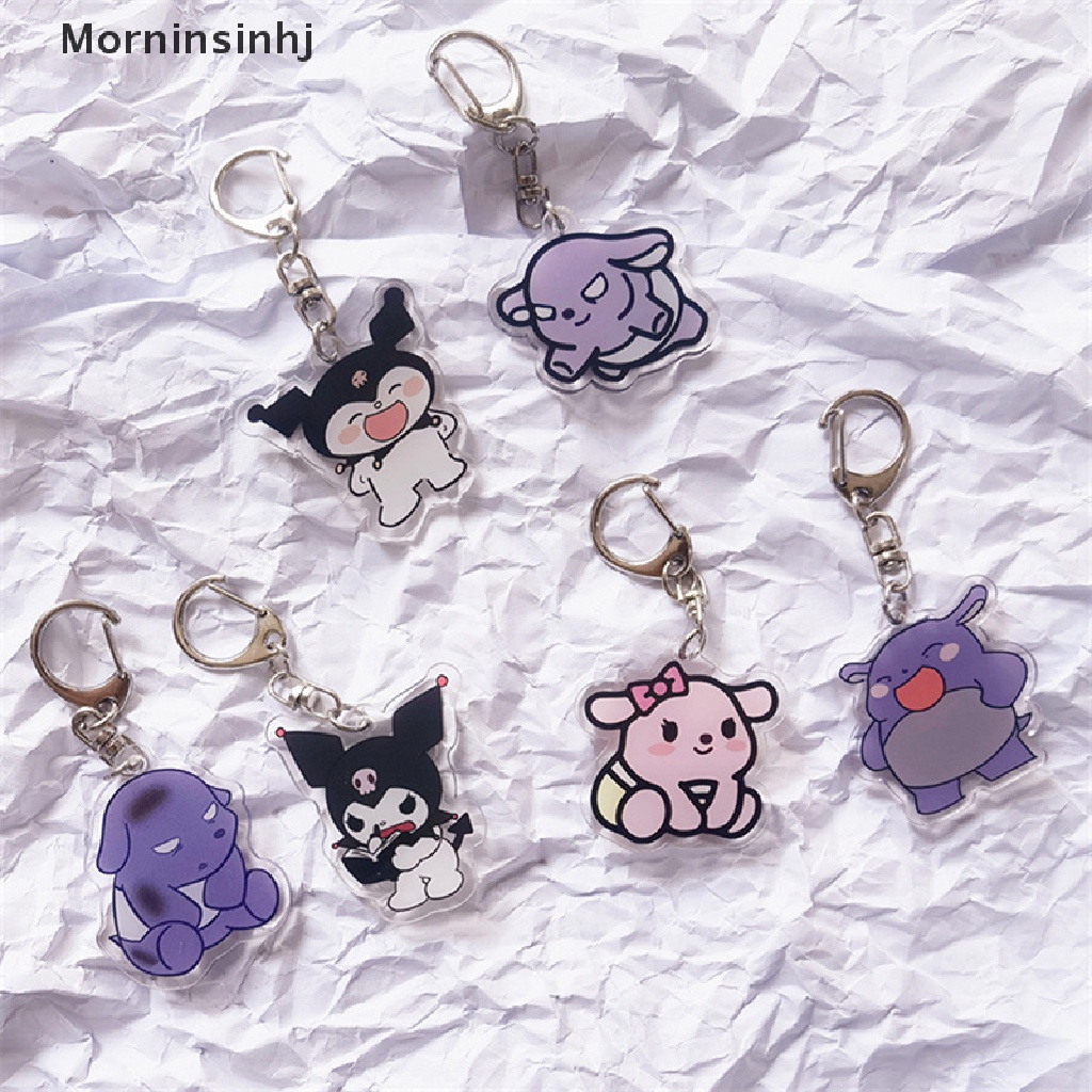 Mornin Sanrio Hello Kitty Kuromi Toys My Melody Keychain Kawaii Sanrio Aksesoris Melody Liontin Mainan Anak Sanrio Figure Hadiah id