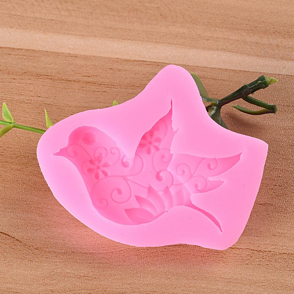 Bird Cetakan Kue Silikon Anti Lengket Fondant Alat Dekorasi Lilin Sabun Dapur Gadget Bakeware Permen Dessert Mould