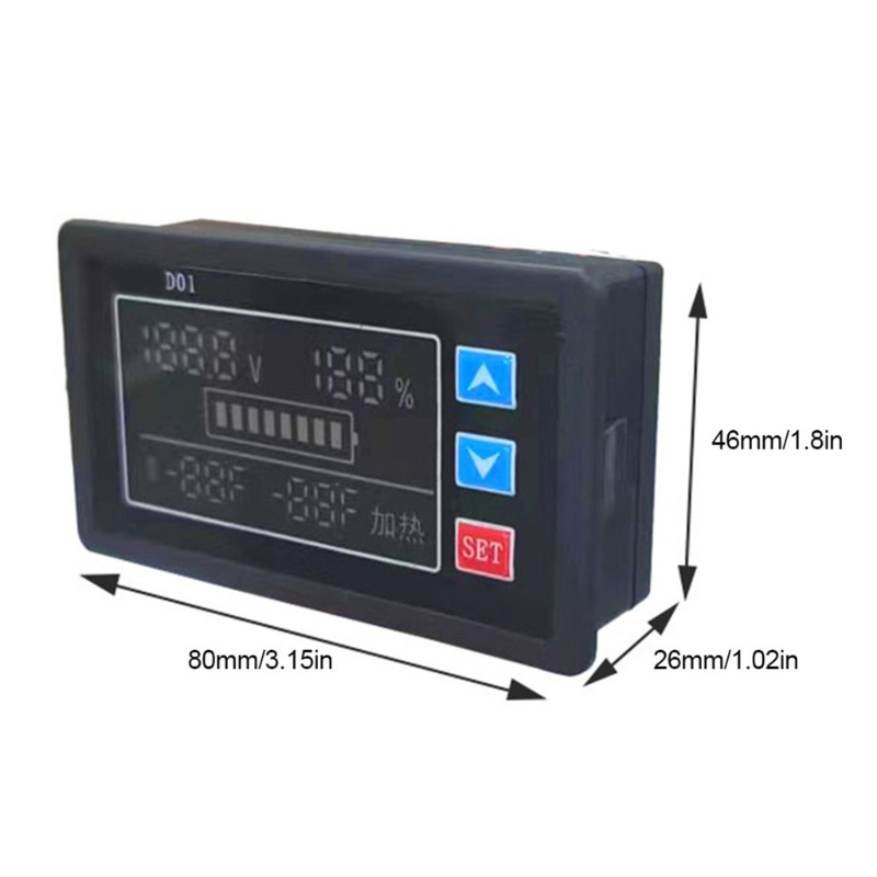 Btsg Alat Pengukur Tegangan Power Detector Digital Capacity Monitor Tester