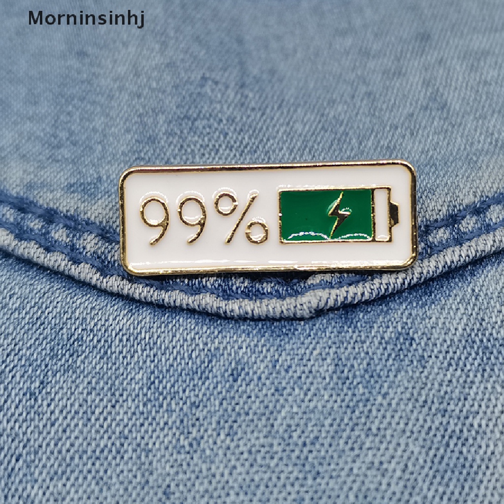 Mornin1% 99% Jumlah Listrik Bros Gesper Logam Baju Lencana Kerah Pin Enamel Vintage Pin Perhiasan Dekorasi Aksesoris Hadiah id