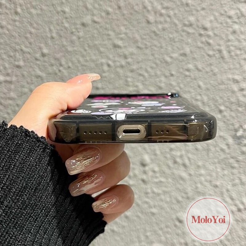 IPHONE Kartun Yang Indah Kalomi Kreatif Flip Make Up Mirror Case Kompatibel Untuk Iphone14 13 12 11 Pro MAX 11 XR 7 8 14 Plus X XS MAX SE 2020 Shockproof Soft TPU Phone Back Cover Case