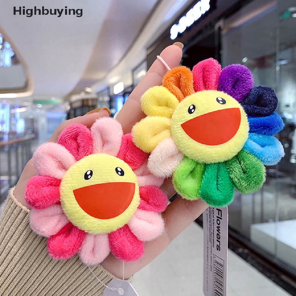 Hbid 8.5 cm Lembut Mini Bunga Matahari Mewah Liontin Warna-Warni Boneka Mainan Tas Sekolah Untuk Gantungan Kunci Lucu Bros Buket Mainan Boneka DIY Ornamen Hadiah Glory