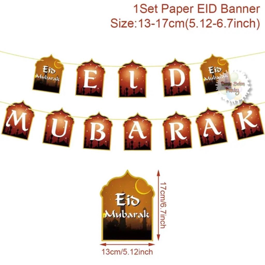 Banner Idul Fitri / Bunting Flag Lebaran / Banner Eid Mubarak