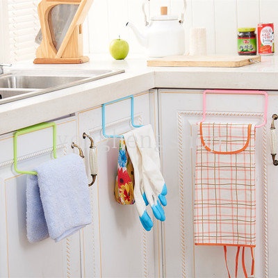 Rak Handuk Multifungsi Bebas Pukulan Lemari Kabinet Gantungan Hook Pintu Belakang Gantungan Hand Towel Rag Storage Shelves Holder Kamar Mandi Dapur Organizer