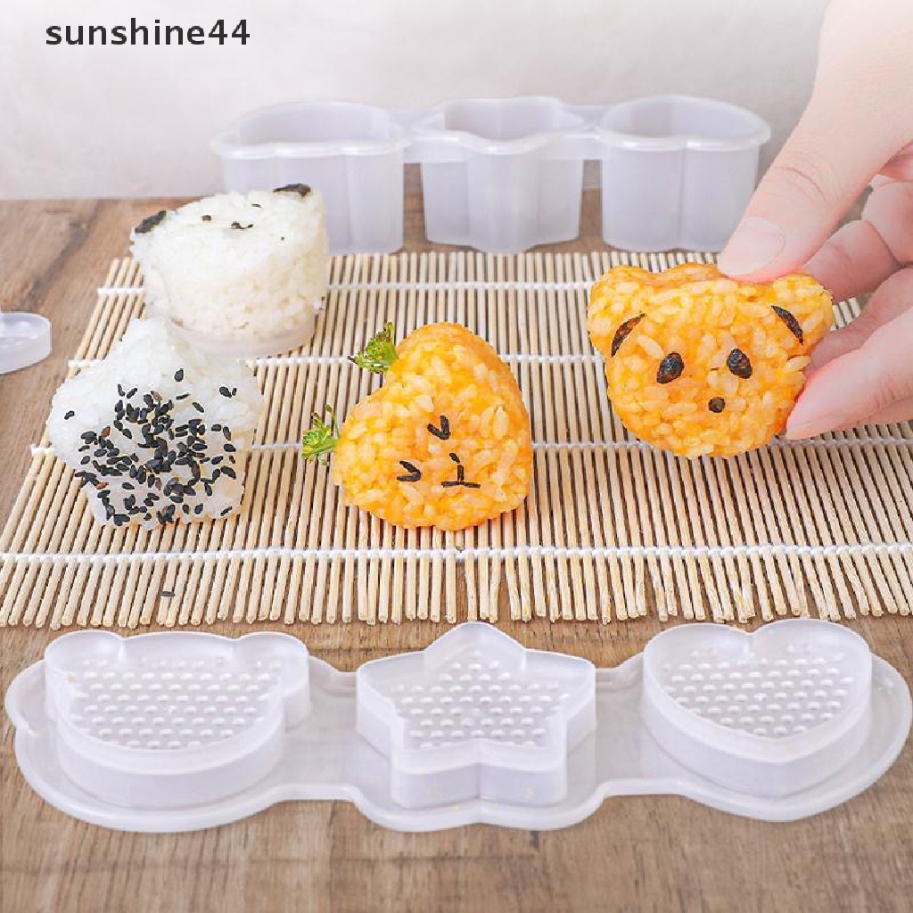 Sunshine 1Pc Cartoon Shape Rice Ball Set Sushi Mold Bento Stamper Kitchen Accessories ID