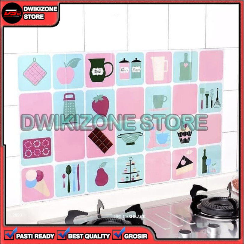 [GROSIR] STICKER STIKER DINDING WALLPAPER DAPUR ANTI MINYAK PANAS WALL PELINDUNG TEMBOK DINDING DAPUR