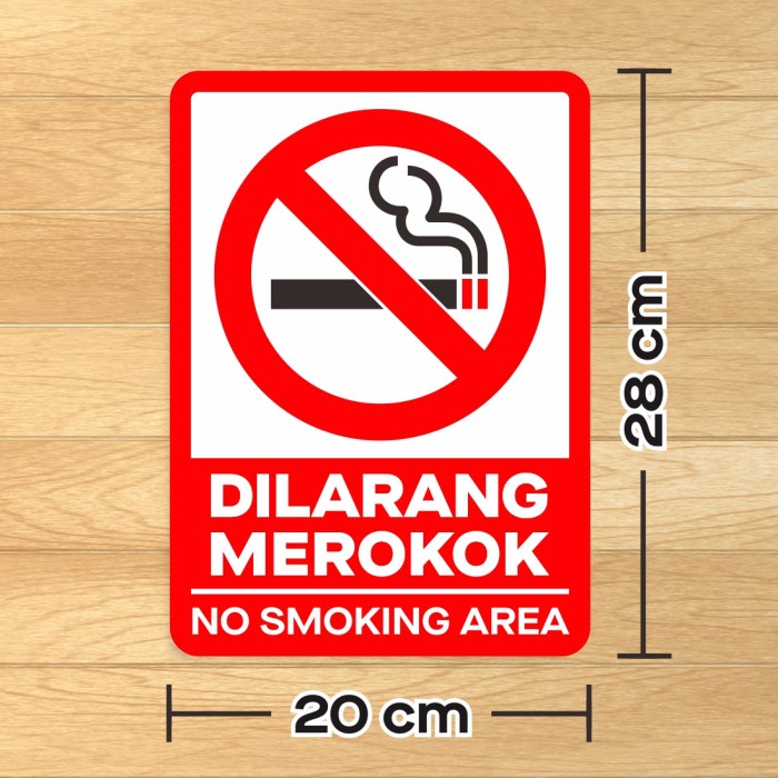 

Sticker Dilarang Merokok Stiker Label Sign Vinyl No Smoking Area tahan air