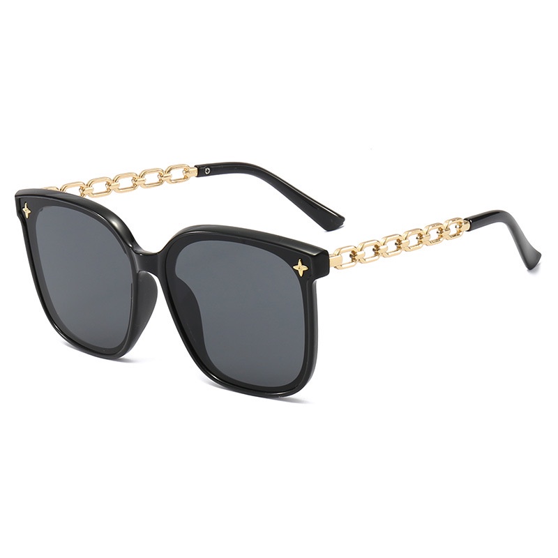 Kacamata Hitam Square Oversized Pria Wanita Unisex Vintage Big Square Sunglass Anti UV400 Eyewear