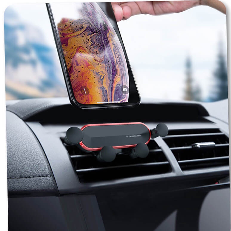 [Tersedia] Gravity Air Vent Car Mount Phone Holder Dukungan Ponsel Untuk 4.7-6.7 Inch Untuk Samsung iPhone Zinc Alloy Gravity Holder