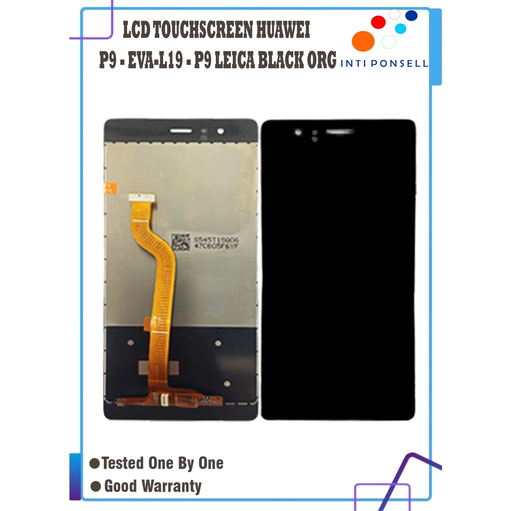 LCD TOUCHSCREEN HUAWEI P9 - EVA-L19 - P9 LEICA ORG - BLACK - LCD TS HUAWEI