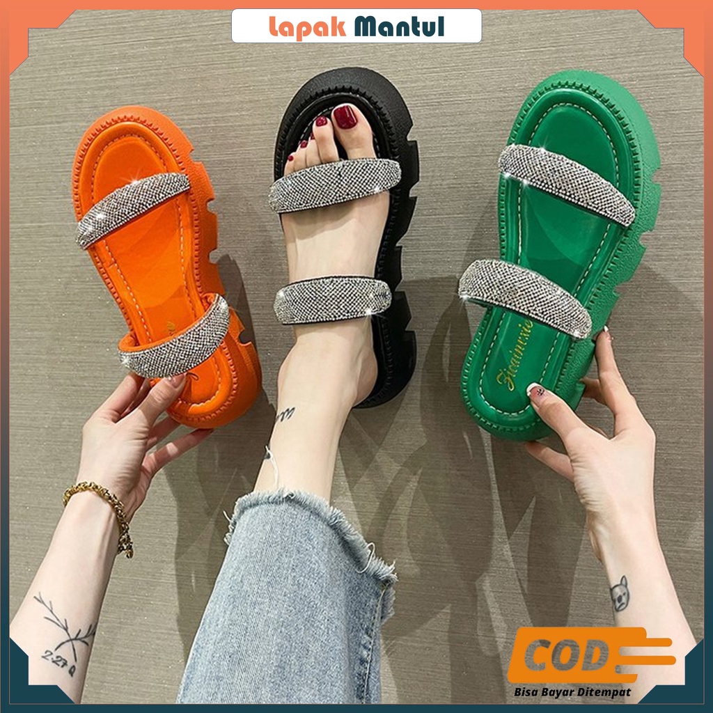 LM-0262 FREE BOX Sandal Wanita Wedges Kualitas Premium New Fashion Mewah