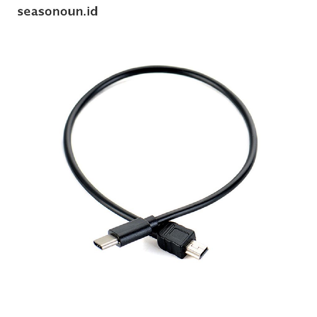 Seasonoun USB Type-C to Mini USB Kabel USB-C Male to Mini-B Male Adapter Converter.